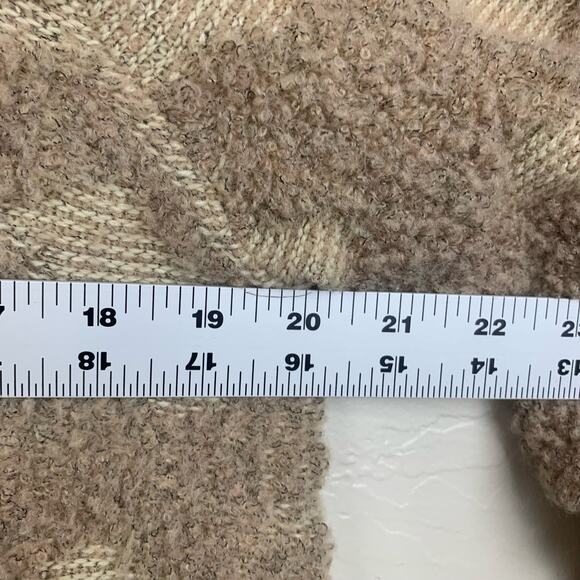 Anthropologie Sweater Jacket Rosie Neim Tan wool blend lattice texture small - Picture 7 of 7